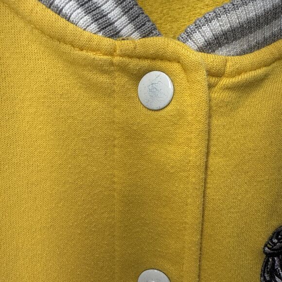 Harry Potter Varsity Jacket Women Medium Hufflepuff Snap Button Lightweight - Picture 7 of 12